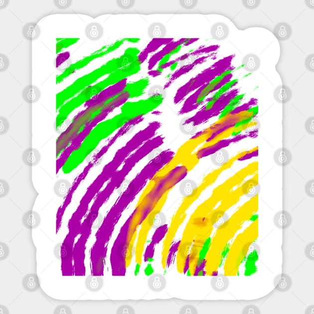 Mardi Gras Abstract Sticker by Stephanie Kennedy 